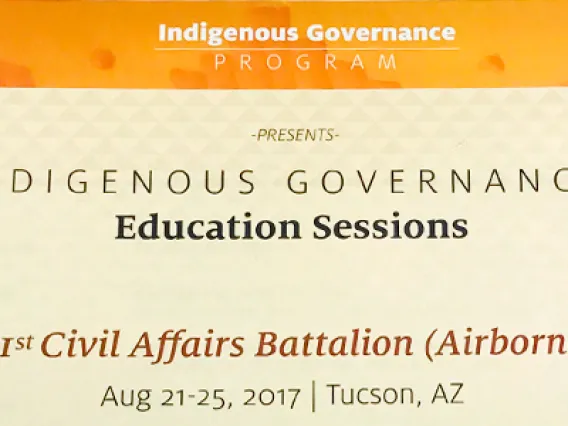 US Army Officers Train in Native Nation Rebuilding