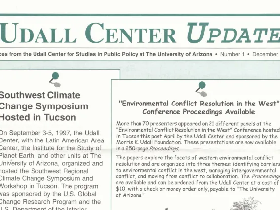 Udall Center Update No. 01