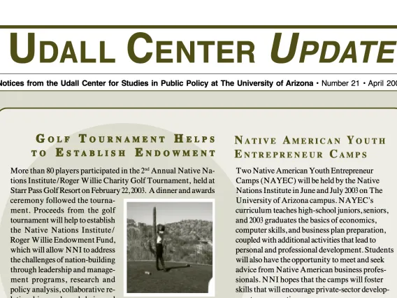 Udall Center Update No. 21