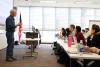 Stephen Cornell lectures to a packed classroom in the University of Arizona Law School during JIT 2024.